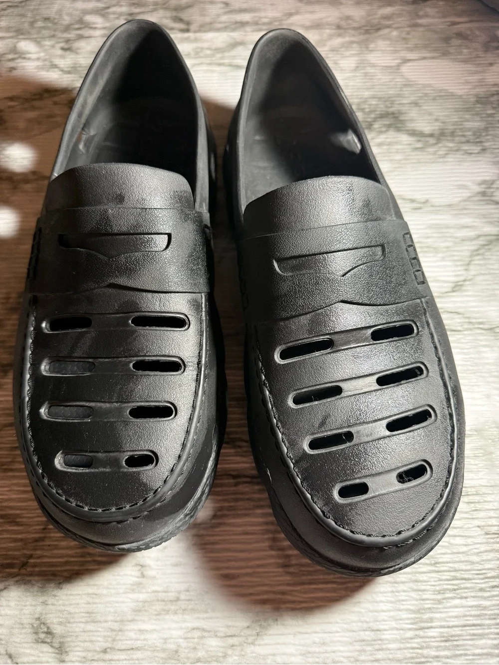 Cole Haan Mens ZeroGrand All-Day Loafers Black Lightweight Waterproof Size 12